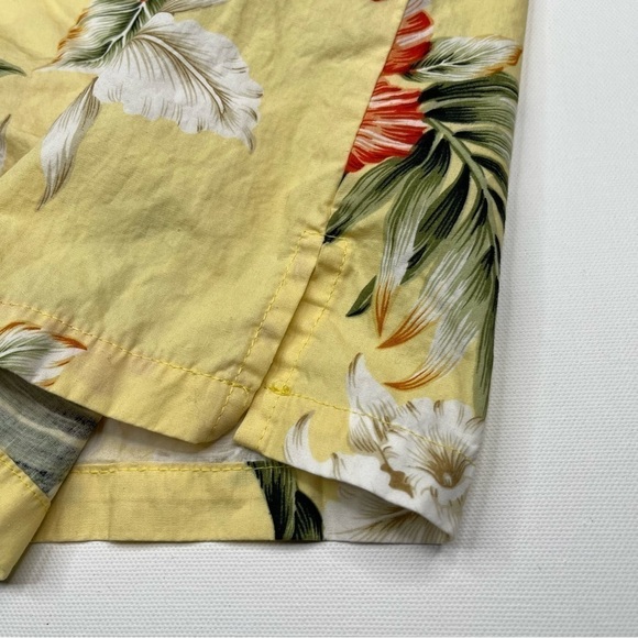 Vintage Aloha Shirt KY’s Hawaiian Top Button Beach Vacation Summer Floral Yellow - Picture 6 of 11